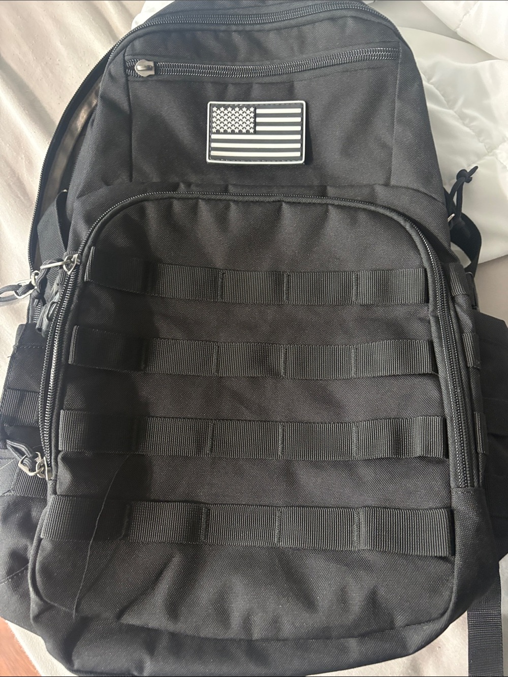 Men's Tactical Black Backpack - Durable Everyday Carry